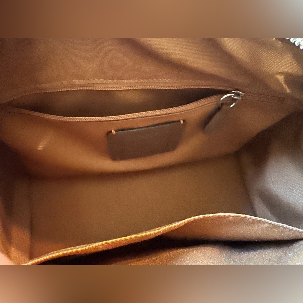 Coach Pebbled Leather Rowan Satchel in Taupe/Beige - Picture 5 of 12